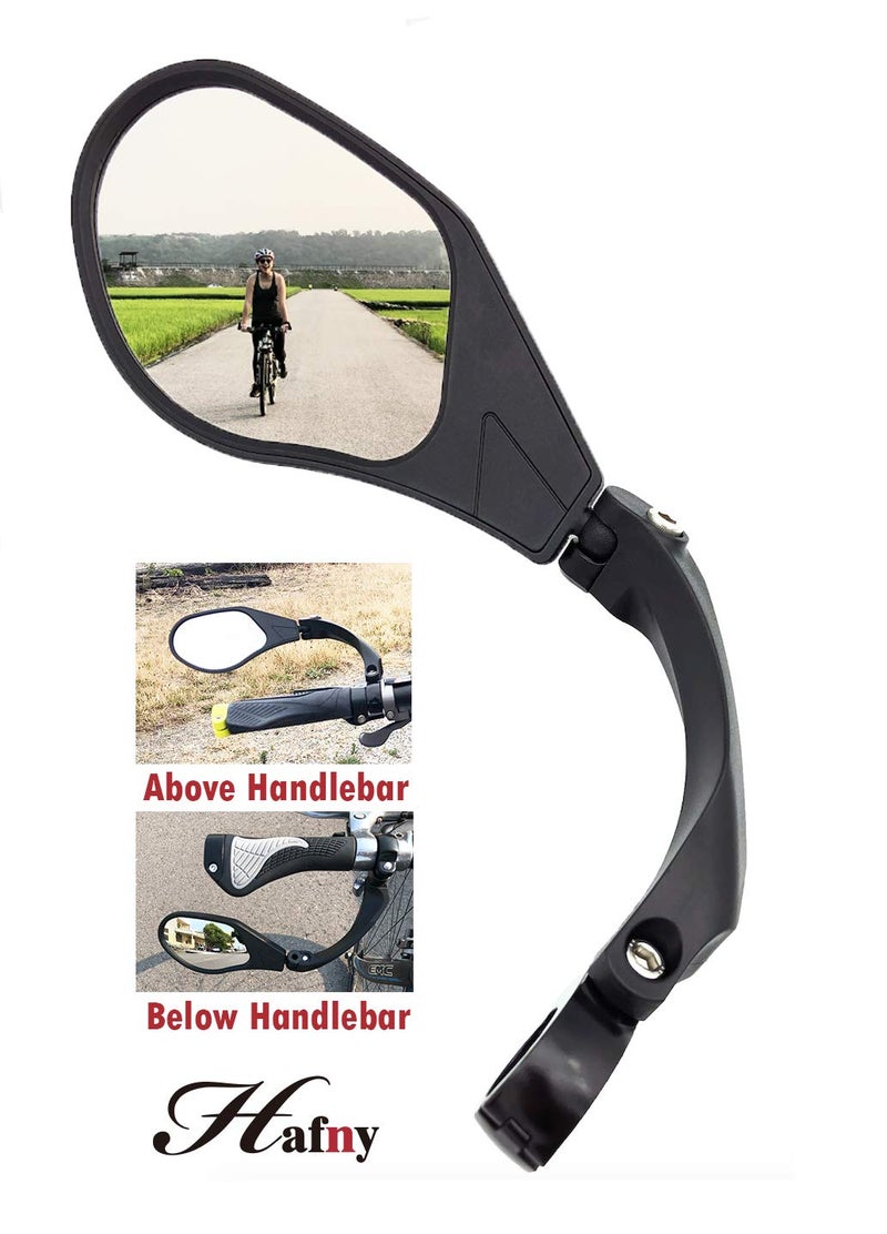 Hafny New Handlebar Bike Mirror, HD,Blast-Resistant, Glass Lens, HF-MR088LS (Left) (HF-M903LS-FR01 (Handlebar Fitting Left Side, Silver Glass)) - Image 5